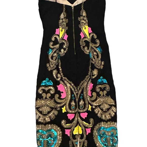 Tracy Reese Anthropologie Embroidered Emele Dress Size 2 Sequin Eyelet - Picture 5 of 8